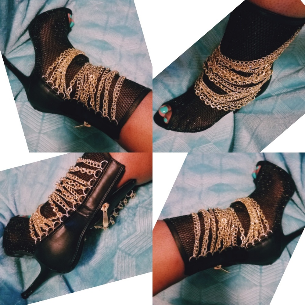 Open toe Chain Boots - Picture 6 of 6
